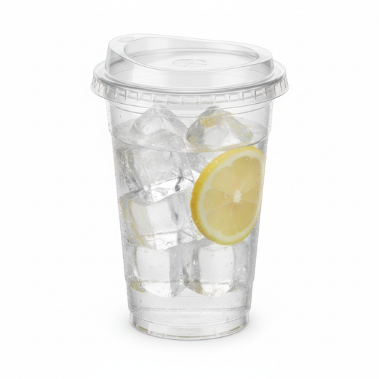 PLA transparent glass 500ml side view