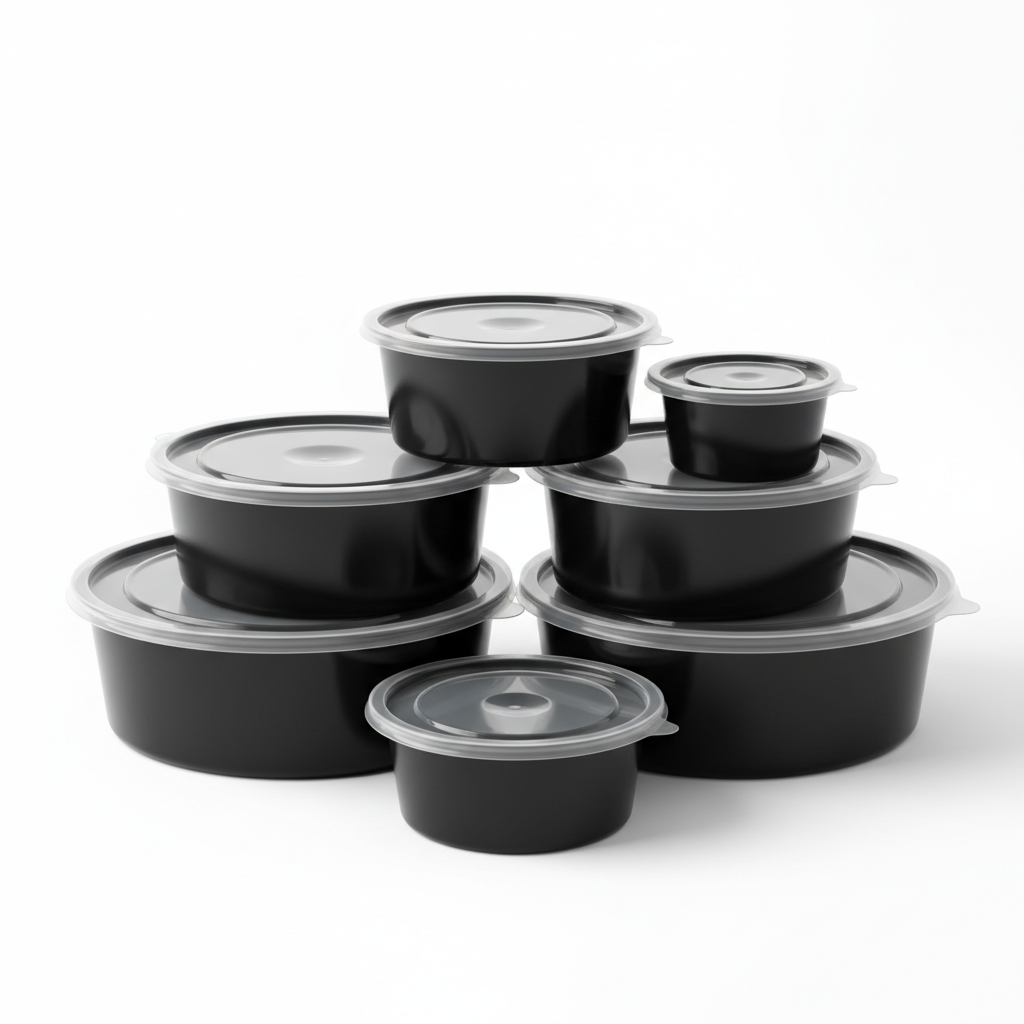 PLA Black Containers