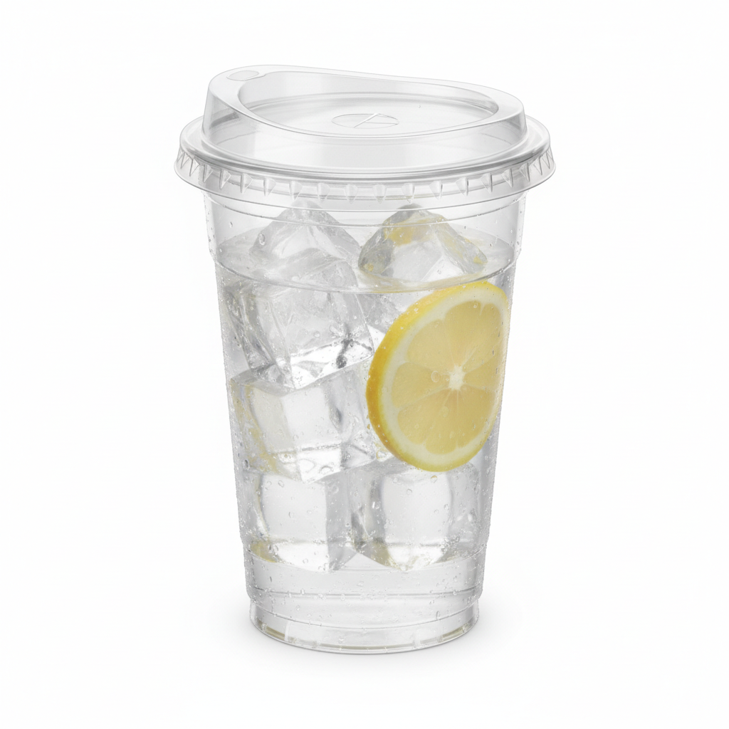 PLA transparent glass 500ml side view