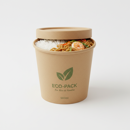 Kraft paper food container 500ml