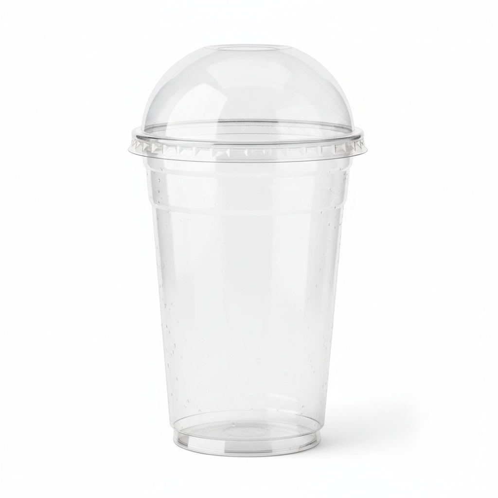 PLA transparent glass 300ml side view