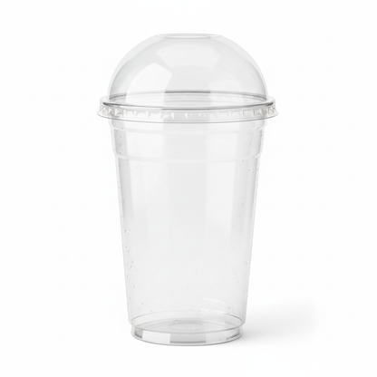 PLA transparent glass 300ml side view